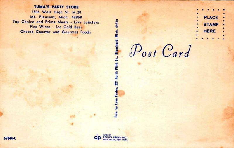 Billys Tobacco (Tumas Party Store) - Vintage Postcard (newer photo)